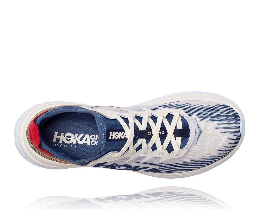 Hoka One One Tenisky Damske Biele/Modre - Carbon X-SPE - 21360-FXHK